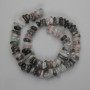 Hair Quartz Beads (Rutilated Quartz) - Chip Beads 8-11×3-4 mm, 38 cm strand