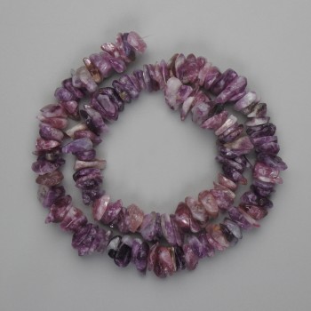 Tourmaline chip beads 8, 5-11×2-4 mm, length 39 cm on thread
