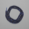 Sapphire beads, faceted rondelle, 4.5×2 mm, length approx. 38 cm on cord