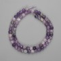 Faceted Amethyst Cube Beads 5x5 mm, 37 cm on Thread