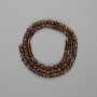 Hessonite beads, faceted cube 4mm, length approx. 39 cm, on a thread