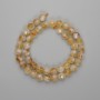 Faceted Citrine Beads 8mm, on a strand, length approx. 38 cm