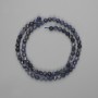 Sapphire beads, faceted ball 5mm, length 39 cm ±, on thread