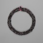 Garnet Beads, Faceted Cube 4x4 mm, length 39 cm