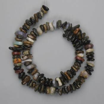 Jasper chip beads 8-11×3-5 mm, 40 cm on thread
