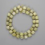 Jadeite Beads Faceted Cubes 7x7mm ± Seed Beads 3mm ±, Length 40 cm