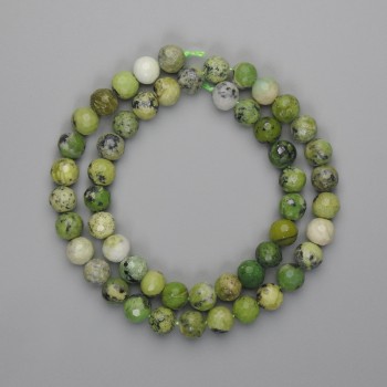 Jadeite Beads, Faceted Round 8mm, Length 39 cm