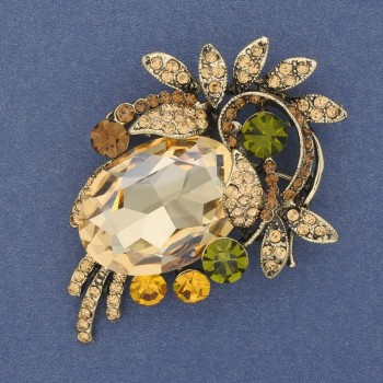 Accent Brooch Pendant with Crystals