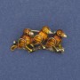 Brooch 'Birds on a Branch' enamel gold-tone metal 35x19 mm+