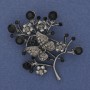 Brooch 'Twig with Butterfly' Silver-tone