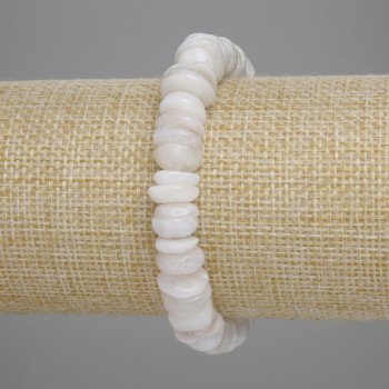 Adularia chip bracelet, diameter 9-10 mm, 5x2-4 mm chips, length 18 cm +/- stretch