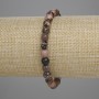 Rhodonite Bracelet with Faceted Beads, 6 mm