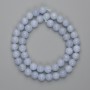 Aquamarine beads, smooth ball 8mm ±, length 38 cm ± on thread