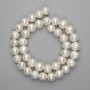 Natural freshwater pearl beads, 10.5–11×9–9.5 mm, length approx. 38 cm, on a thread