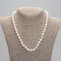 Natural freshwater pearl necklace 9–10×8–8 mm, 5 mm ±, length 45 cm ± 5 cm extender chain