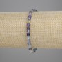 Fluorite Faceted Cube Bracelet, 4×4 mm, 18 cm length, stretch bracelet