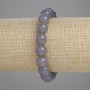 Smoky Agate Bracelet with Smooth Beads, 10 mm Diameter, 18 cm Length, Stretch