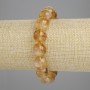Citrine Bracelet with Smooth Beads, 12 mm Diameter, 18 cm Length, Stretch