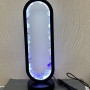 Unpolished Amethyst Night Light in a Black Metal Base, Dimensions 32.5×10 cm ± USB Cord