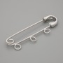 Brooch base with pin 41×12 mm ± silver-colored metal