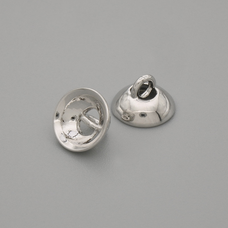 Price per 1 pc. Bead cap end for beads, silver-colored, 8×1 mm, hole diameter 1.8 mm+