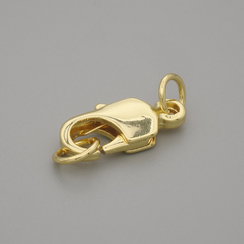 Price per piece: Carabiner Clasp, diameter 16×7 mm, gold-colored metal