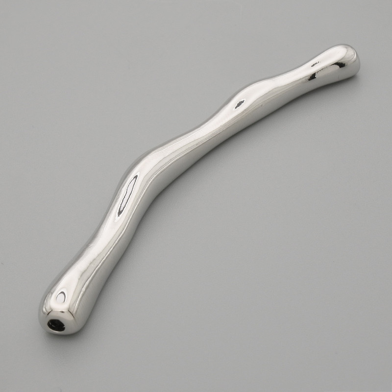 Twig Bead Insert in Silver-Plated Metal, Size 62×5 mm, 5 mm ± hole, 1.8 mm ± bore, per 1 piece