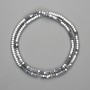 Hematite faceted rondelle beads 4x2 mm - silver color, length 40 cm+