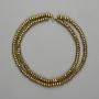 Hematite beads, faceted rondelle, 4×2 mm ± gold color, length 40 cm+