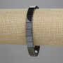 Hematite bracelet with square-shaped links 8x8 mm, length 18 cm ± stretch