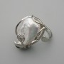 Baroque Pearl Stud Earring in a Silver-Tone Setting, Assorted Shapes and Sizes of Pearl ~, Diameter 23-25×18 mm ± b/r
