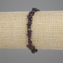 Garnet Granule Bracelet on Elastic Band, 3–7 mm diameter, 5×1.5 mm ±, length 18 cm ±