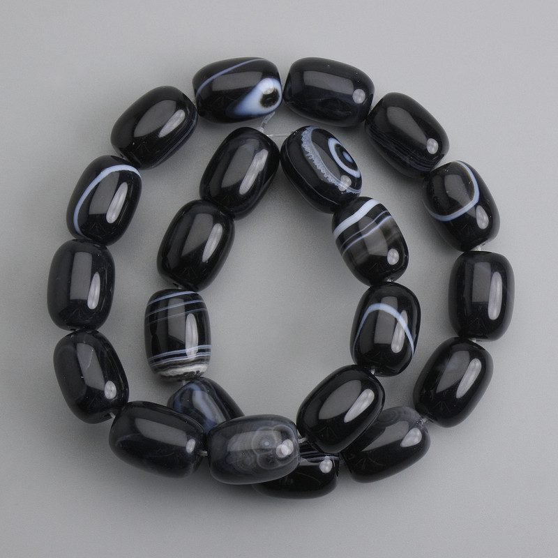 Agate barrel beads, diameter 17-17, 5x12, 5-13 mm ±, length 39 cm ±