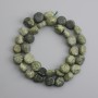 Serpentine Beads, Tumbled, Diameter 9–13×10–12 mm ±, Length 37 cm ±