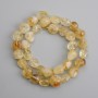 Citrine tumbled beads, diameter 11-13×6-12 mm, length 40 cm