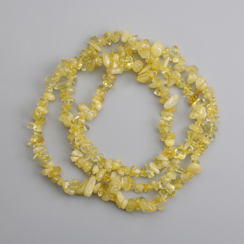 Citrine chip beads, diameter 6-12×4-6 mm, length 75 cm
