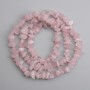 Pink quartz chip beads, diameter 10-16×5-8 mm, 5 mm+-, length 80 cm