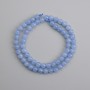 Aquamarine Beads: Smooth Round Beads, 6 mm Diameter, 37 cm Length