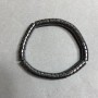 Hematite Wave Bracelet 6x4 mm, 18 cm Stretch