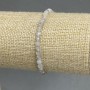 Labradorite Bracelet with Natural Stone, Faceted Beads, Diameter 4.5 mm ± (Stretch), Length 18 cm+