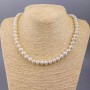 Necklace of freshwater pearls, round, diameter 8-9×7 mm ±, length 45 cm ±, with clasp