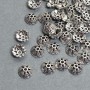 Bead caps, silver color, 8×1 mm with 2 mm hole, packaging ~40 pcs