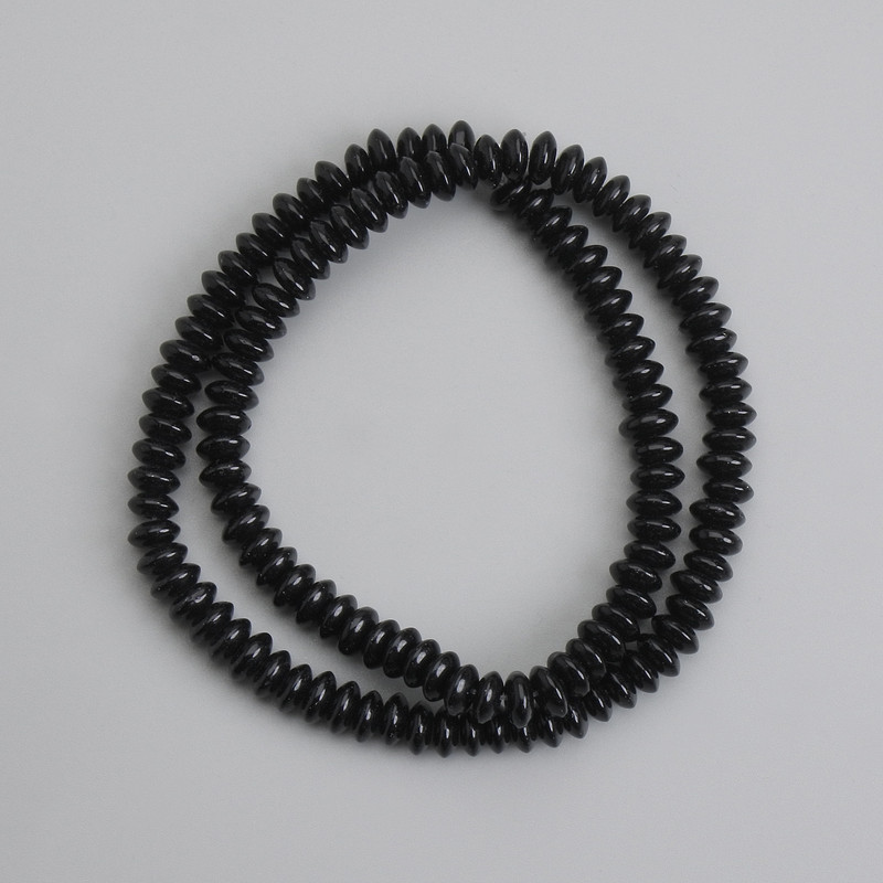 Agate Beads, Smooth Rondelle, 6x3 mm, 37 cm Length ±