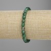 Emerald bracelet with smooth beads, 6 mm diameter ±, 18 cm length ±, elastic