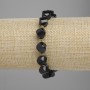 Faceted Agate Bracelet with Diamond-Shaped Beads, bead size 10×9 mm ±, 3 mm seed beads ±, length 18 cm ±, stretch