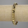 Faceted Hematite Bracelet, 5.5×5.5 mm ±, Golden Color, Length 18 cm ±, Stretch