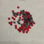Red rhinestones, cold-fix, 4 mm diameter, pack 195 g ±