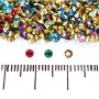 Assorted colorful rhinestones, 2.5 mm diameter ±, pack 7 g (±)