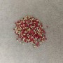 Red rhinestone beads, 2.5 mm diameter (±), 4 g pack (±)