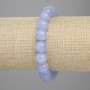 Aquamarine Bracelet with Smooth Beads, 10 mm Diameter, 18 cm Length, Stretch